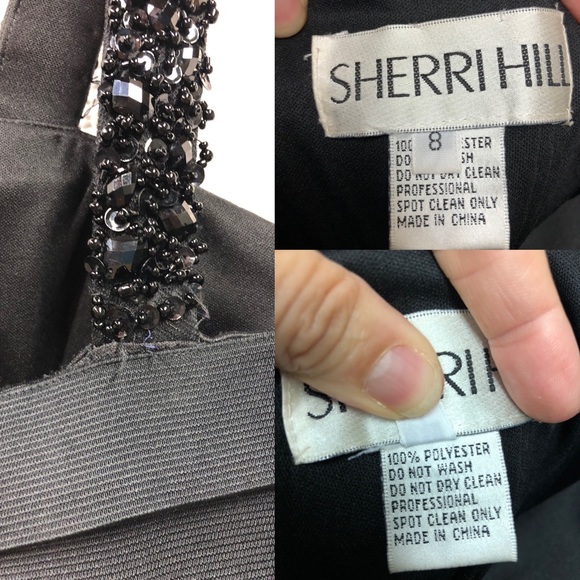 Sherri Hill Banded Cocktail Dress One Shoulder 8 - Picture 2 of 2